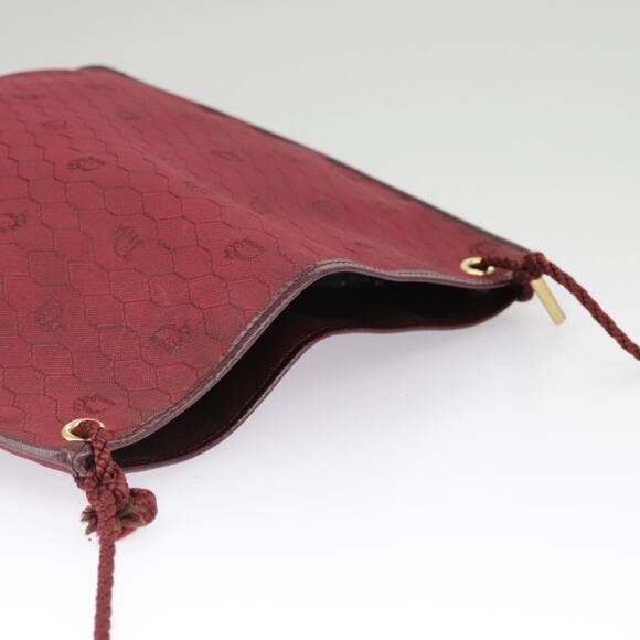 DIOR Honeycomb Canvas Shoulder Bag Red Gold - Picture 6 of 12